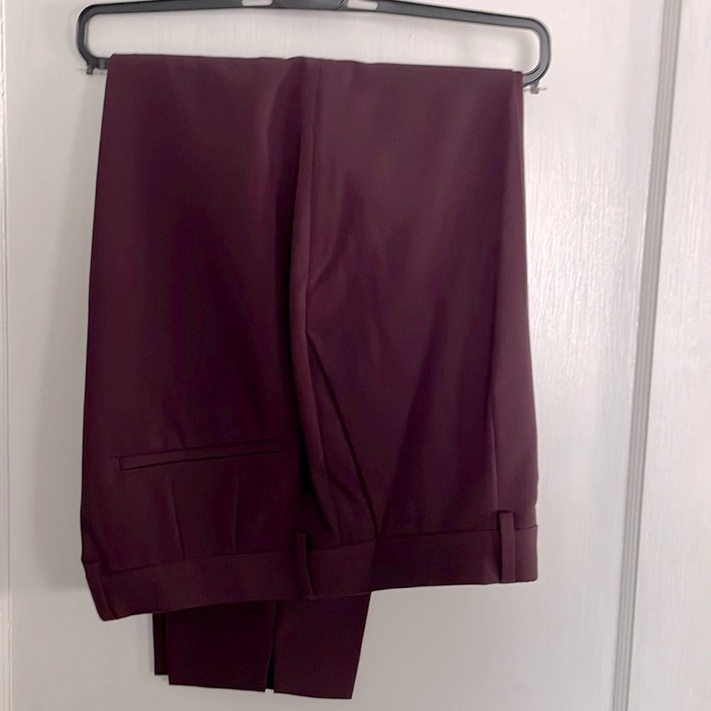 Suit Shop Women’s Tailored Maroon Suit Pants